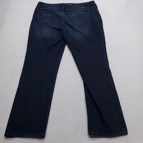 Lee Casual Button Zip Denim Medium Wash Jeans Womens Size 18 Blue - Picture 7 of 9